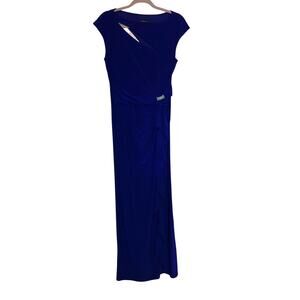 R&M Richards Royal Blue Cutout Maxi Dress Size 6